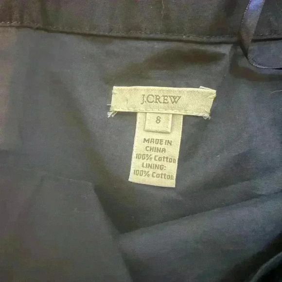 J Crew Womens 8 Lined Navy Halter Dress Madeleine Cotton Cady Pockets Side Zip - Picture 10 of 12